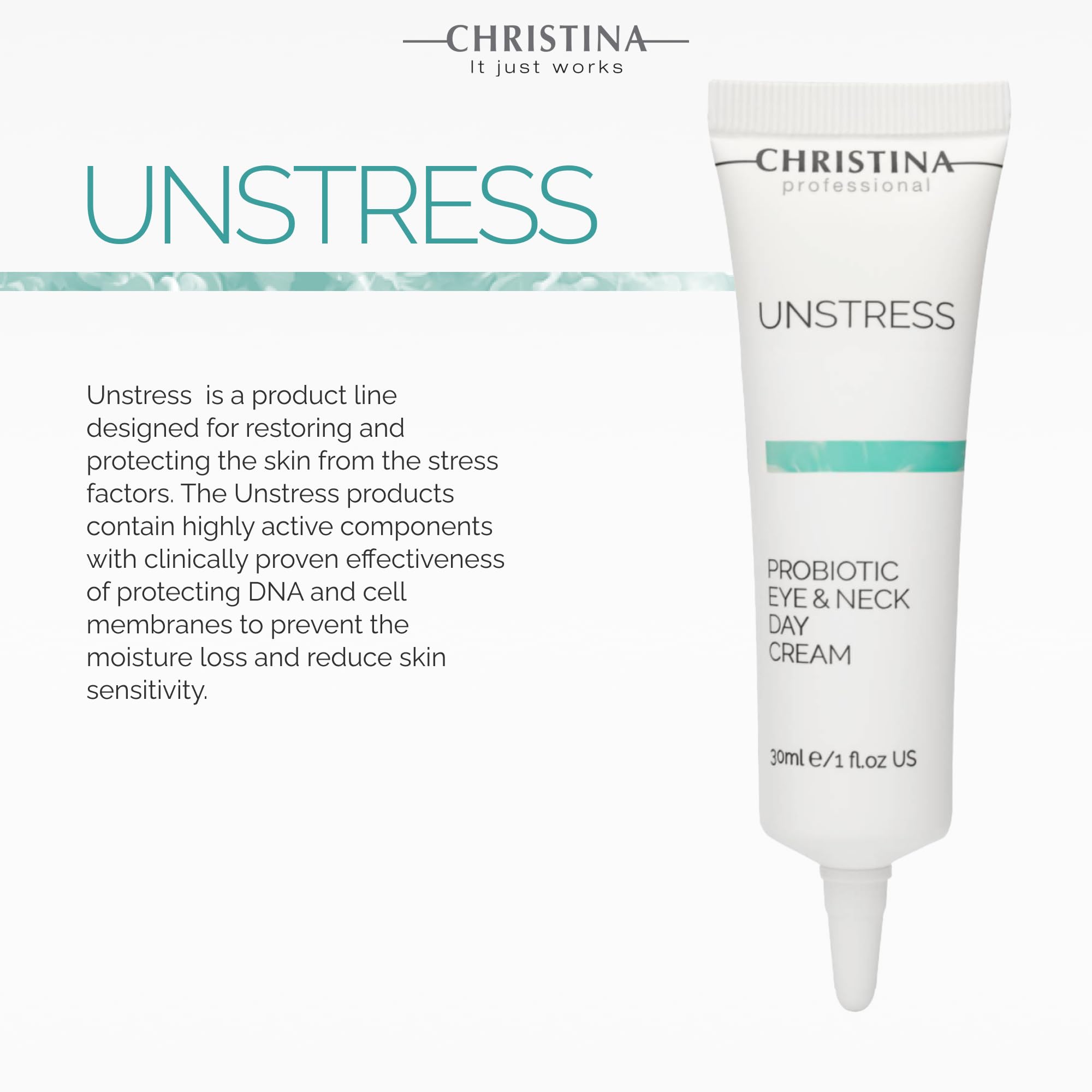 Amazon.com: -CHRISTINA- Unstress Probiotic Eye & Neck Day Cream